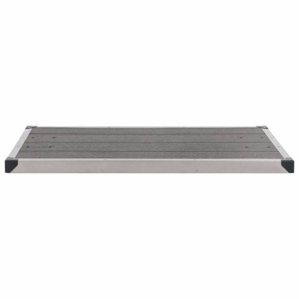 Outdoor Shower Tray WPC Stainless Steel – 110×62 cm, Grey