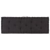 Pallet Floor Cushion Cotton – 120x40x7 cm, Black