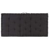 Pallet Floor Cushion Cotton – 120x80x10 cm, Black