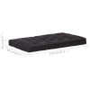 Pallet Floor Cushion Cotton – 120x80x10 cm, Black