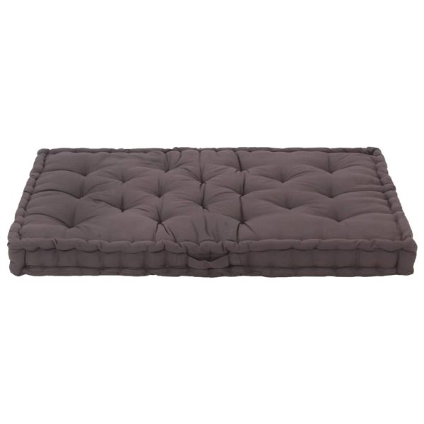 Pallet Floor Cushion Cotton – 120x80x10 cm, Anthracite