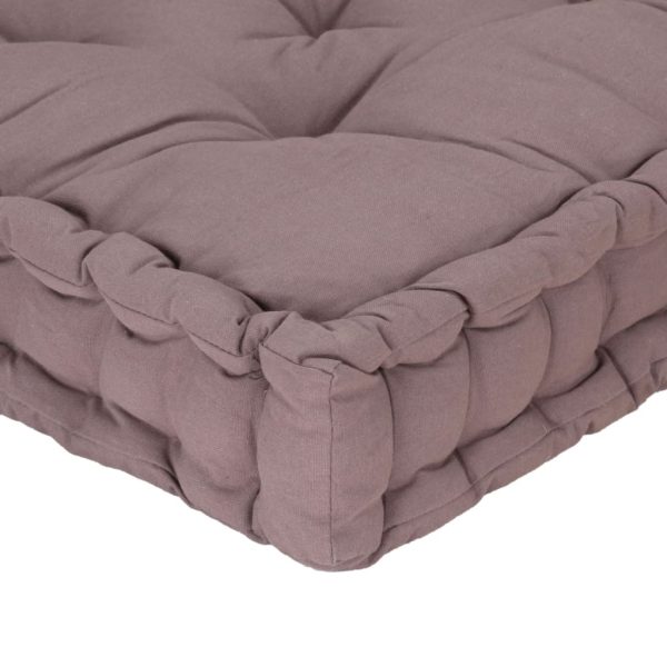 Pallet Floor Cushion Cotton – 120x80x10 cm, Taupe