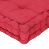 Pallet Floor Cushion Cotton – 120x40x7 cm, Burgundy