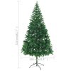 Artificial Christmas Tree with Stand Branches – 210×105 cm, Green
