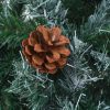 Frosted Christmas Tree with Pinecones – 180×90 cm