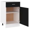 Cabinet Engineered Wood – Black, Drawer Bottom Cabinet 50 Cm