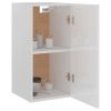 Cabinet Engineered Wood – High Gloss White, Hanging Cabinet 30 Cm
