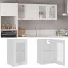 Cabinet Engineered Wood – White, Hanging Glass Cabinet 40 Cm