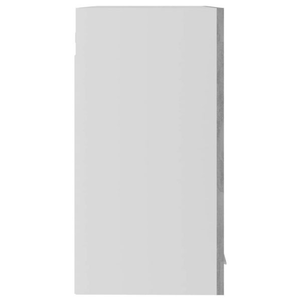 Cabinet Engineered Wood – Concrete Grey, Hanging Glass Cabinet 60 Cm