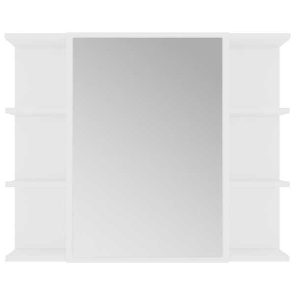 Bathroom Mirror Cabinet 80×20.5×64 cm Engineered Wood – White