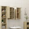 Bathroom Mirror Cabinet 80×20.5×64 cm Engineered Wood – Sonoma oak