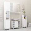 Bathroom Mirror Cabinet 80×20.5×64 cm Engineered Wood – High Gloss White