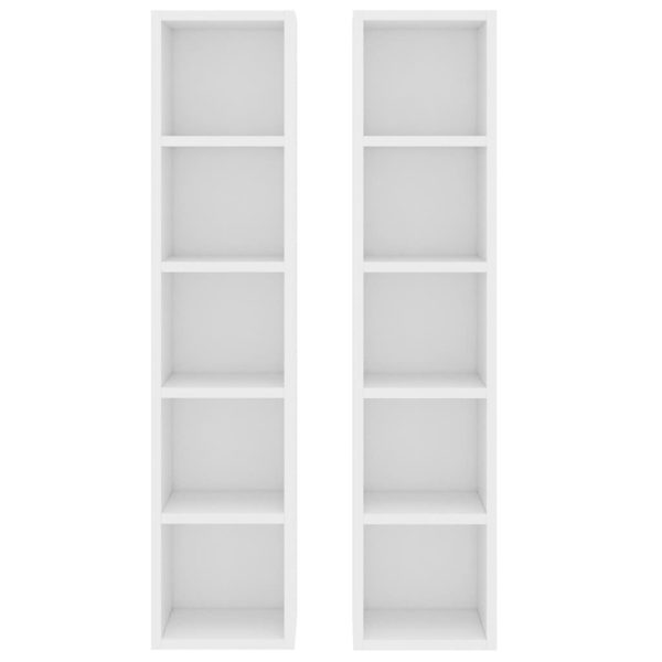 CD Cabinets 21x16x93.5 cm Engineered Wood – White, 2