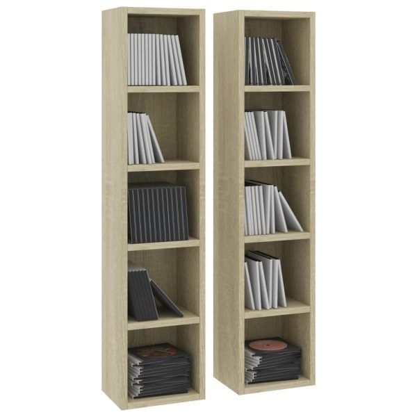 CD Cabinets 21x16x93.5 cm Engineered Wood – Sonoma oak, 2