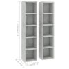 CD Cabinets 21x16x93.5 cm Engineered Wood – Concrete Grey, 2