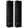 CD Cabinets 21x16x93.5 cm Engineered Wood – High Gloss Black, 2