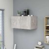 Wall Mounted Cabinet 80x39x40 cm Engineered Wood – Concrete Grey