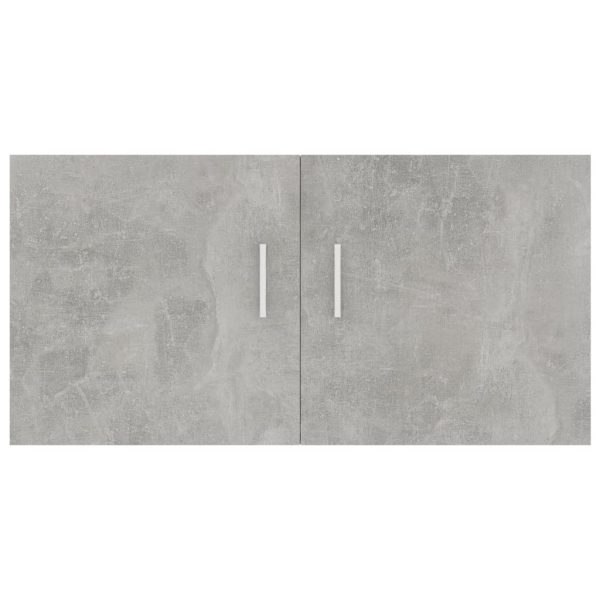 Wall Mounted Cabinet 80x39x40 cm Engineered Wood – Concrete Grey