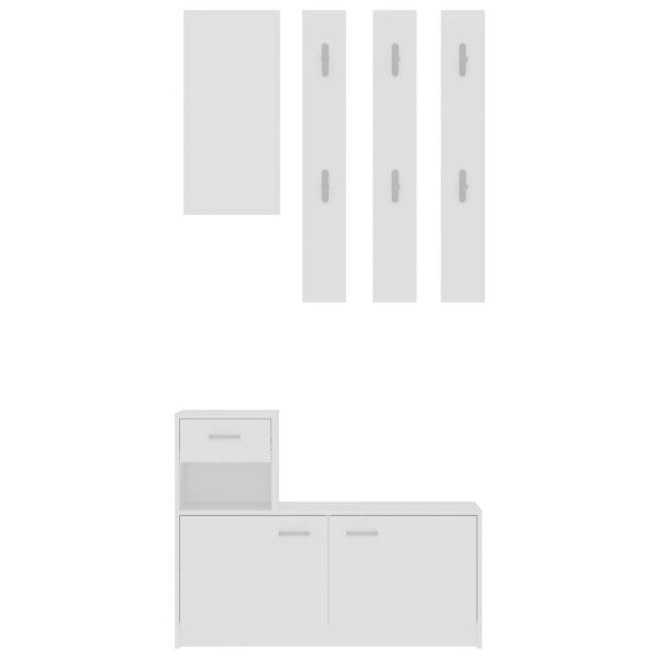 Hallway Unit 100x25x76.5 cm Engineered Wood – White