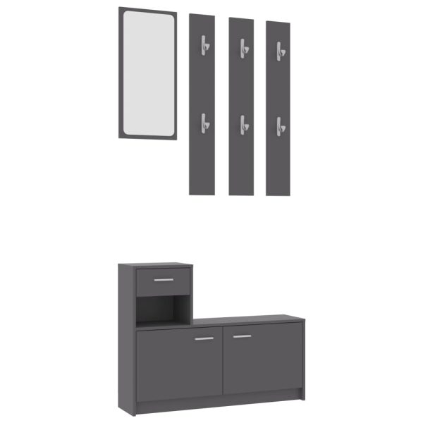 Hallway Unit 100x25x76.5 cm Engineered Wood – Grey