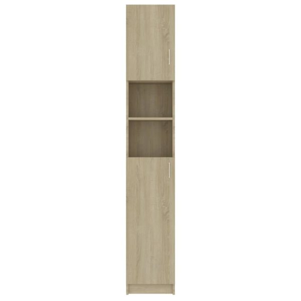 Bathroom Cabinet 32×25.5×190 cm Engineered Wood – Sonoma oak
