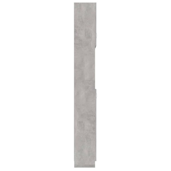 Bathroom Cabinet 32×25.5×190 cm Engineered Wood – Concrete Grey