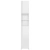 Bathroom Cabinet 32×25.5×190 cm Engineered Wood – High Gloss White