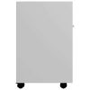 Side Cabinet with Wheels 33x38x60 cm Engineered Wood – White