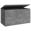 Storage Chest 84x42x46 cm Engineered Wood – Concrete Grey