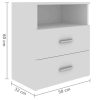 Cutler Bed Cabinet 50x32x60 cm – White, 1