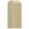 Shoe Bench 103x30x54.5 cm Engineered Wood – White and Sonoma Oak