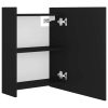 Bathroom Mirror Cabinet 62.5×20.5×64 cm Engineered Wood – Black