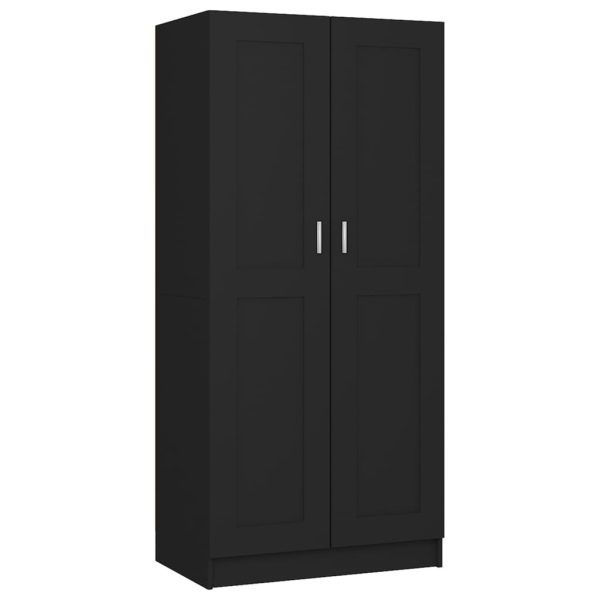 Wardrobe 82.5×51.5×180 cm Engineered Wood – Black