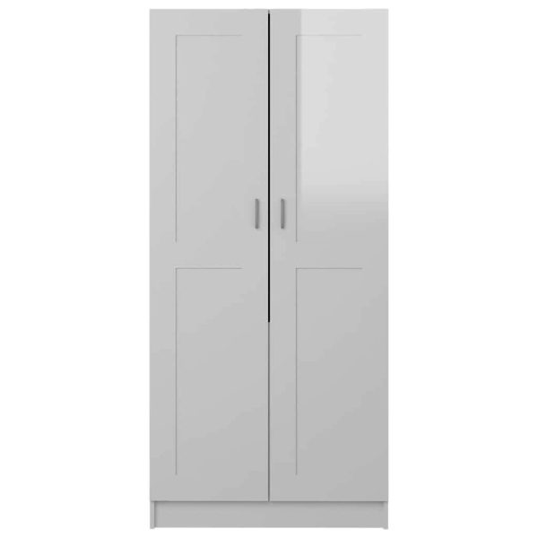 Wardrobe 82.5×51.5×180 cm Engineered Wood – High Gloss White