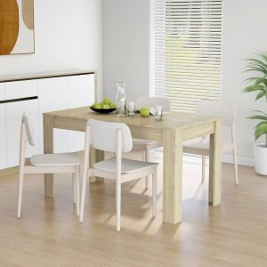 Dining Table 140×74.5×76 cm Engineered Wood – Sonoma oak