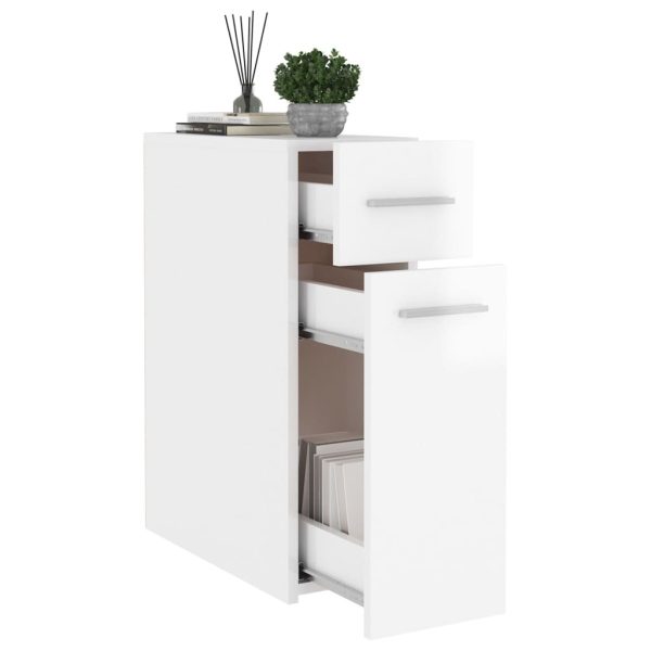 Apothecary Cabinet 20×45.5×60 cm Engineered Wood – High Gloss White