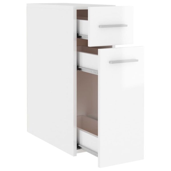 Apothecary Cabinet 20×45.5×60 cm Engineered Wood – High Gloss White
