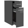 Apothecary Cabinet 20×45.5×60 cm Engineered Wood – High Gloss Grey