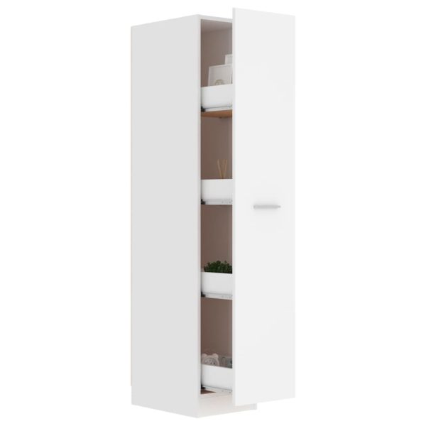 Apothecary Cabinet 30×42.5×150 cm Engineered Wood – White