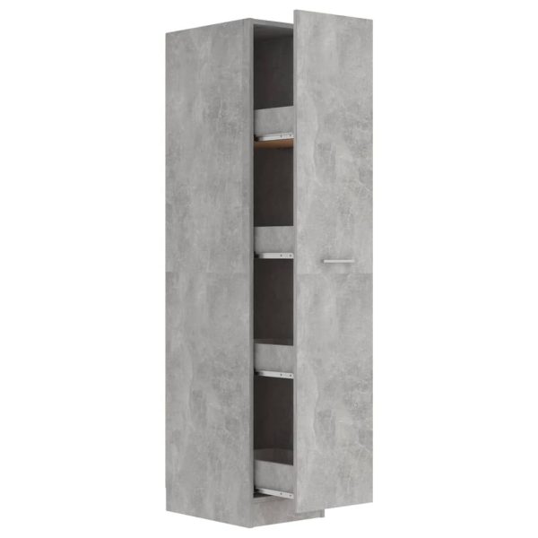 Apothecary Cabinet 30×42.5×150 cm Engineered Wood – Concrete Grey