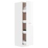 Apothecary Cabinet 30×42.5×150 cm Engineered Wood – High Gloss White