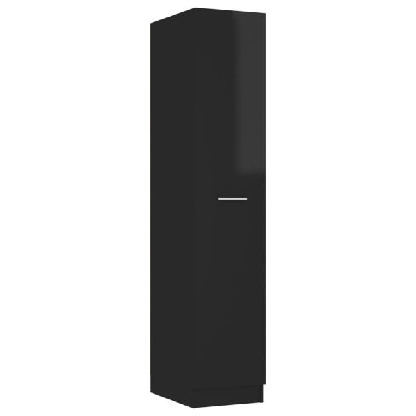 Apothecary Cabinet 30×42.5×150 cm Engineered Wood – High Gloss Black