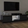 Blackfoot TV Cabinet with LED Lights – Grey, 120x30x35.5 cm