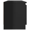 Blackfoot TV Cabinet with LED Lights – High Gloss Black, 120x30x35.5 cm