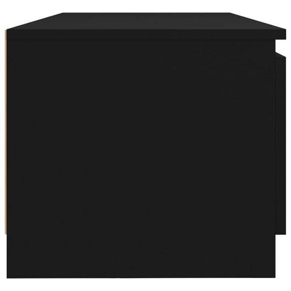 Blackfoot TV Cabinet with LED Lights – Black, 140x40x35.5 cm