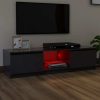 Blackfoot TV Cabinet with LED Lights – Grey, 140x40x35.5 cm