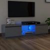 Blackfoot TV Cabinet with LED Lights – High Gloss Grey, 140x40x35.5 cm