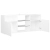 Penzance TV Cabinet with LED Lights 120x30x50 cm – White