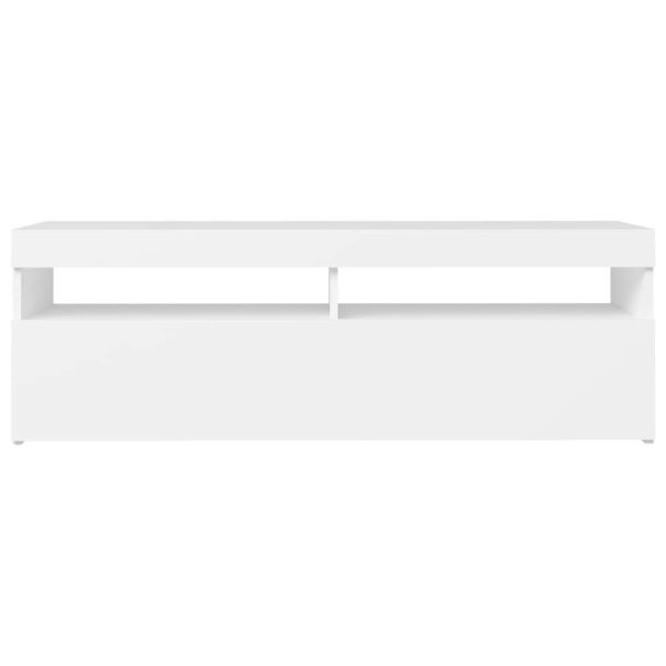 Orland TV Cabinet with LED Lights – 120x35x40 cm, White