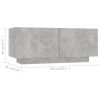 Valencia TV Cabinet 100x35x40 cm Engineered Wood – Concrete Grey